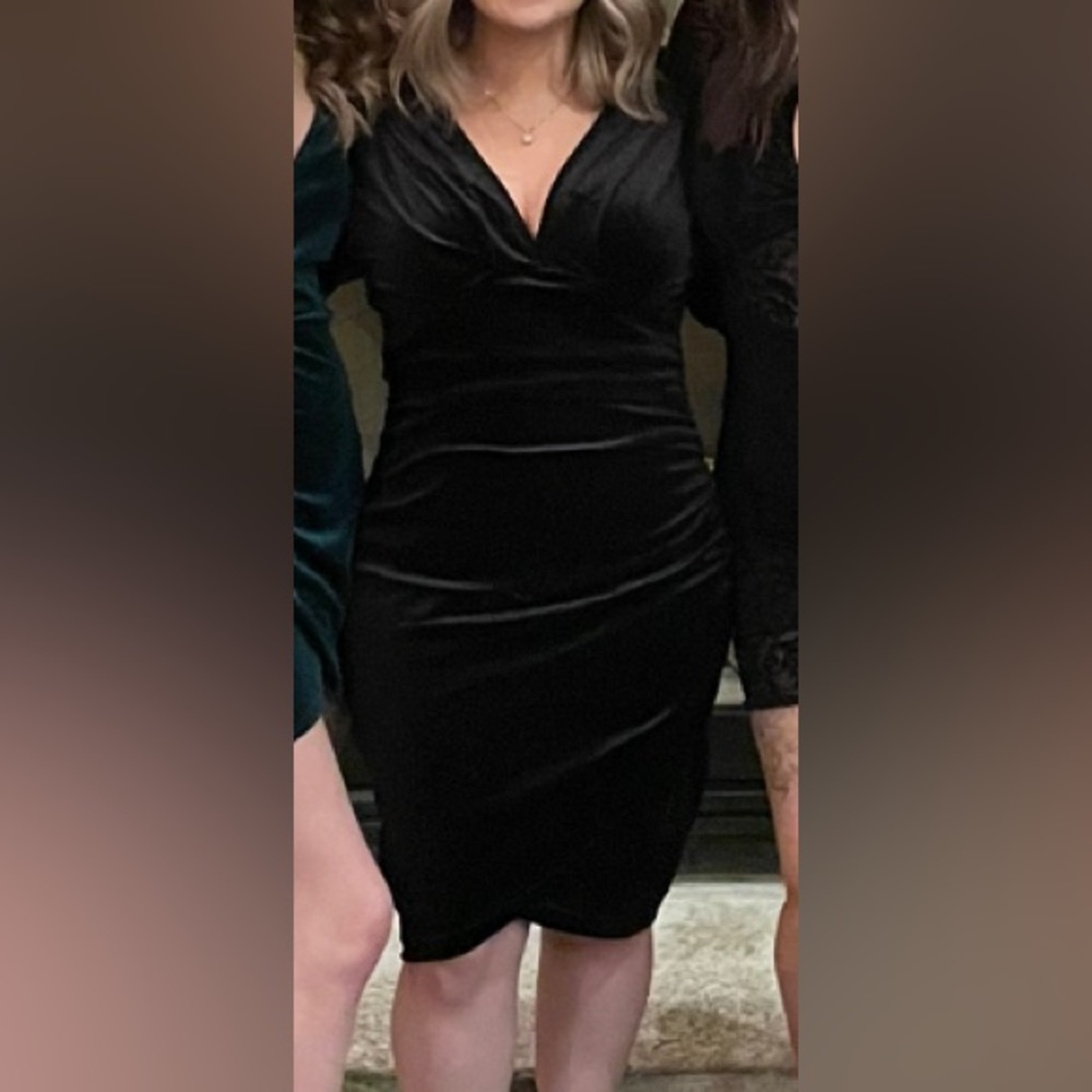 Velvet midi dress